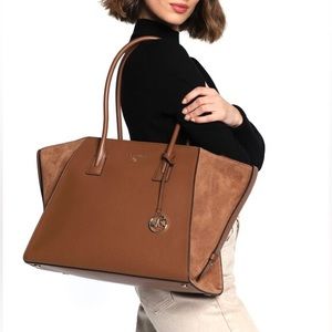 MICHAEL MICHAEL KORS Avril Extra-Large Leather Top-Zip Tote Bag